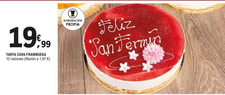 Tarta Cava Frambuesa