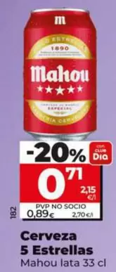 Mahou - Cerveza 5 Estrellas