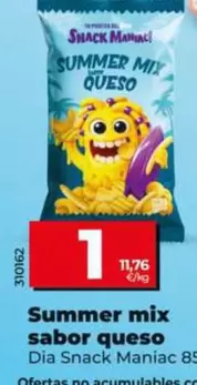 Dia Snack Maniac - Summer Mix Sabor Queso