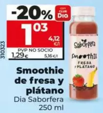 Dia - Smoothie De Fresa Y Plátano Saborfera