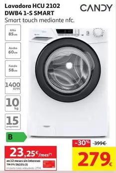Candy - Lavadora Hcu 2102 DWB4 1-S Smart