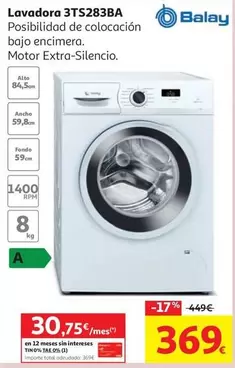Balay - Lavadora 3ts283ba