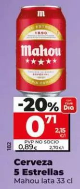 Mahou - Cerveza 5 Estrellas