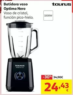 Taurus - Batidora Vaso Optima Nero