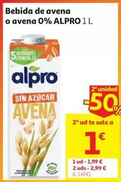 Alpro - Bebida De Avena O Avena 0%