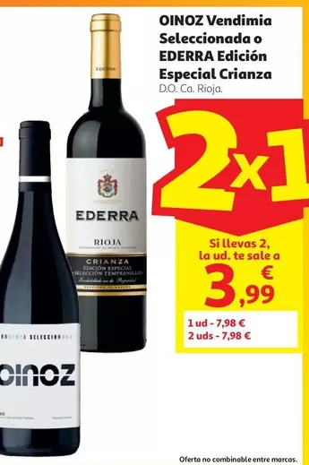 Ederra - Oinoz Vendimia Seleccionada O  Edicion Especial Crianza