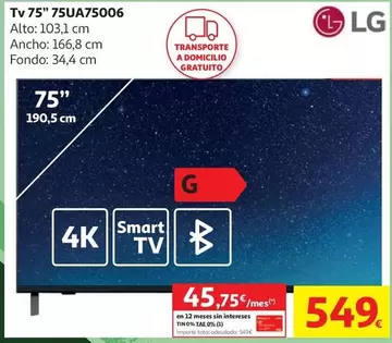 LG - Tv 75" 75UA75006