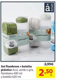 Set Fiambrera + Botella Plástico