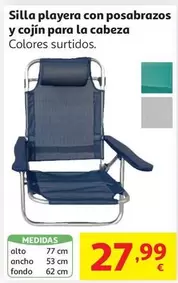 Silla Playera Con Posabrazos Y Cojin Para La Cabeza