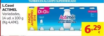 L. Casei Desn.Natur.S/Azu.Añad.Actimel 14x100g