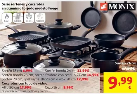 Sarten Aluminio Forjado 18cm Fuego Monix