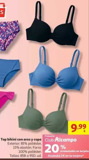 Top Bikini Con Aros Y Copa