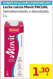Leche Calcio Semidesnatada Movit Pascual Caja 6x1l