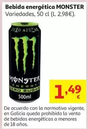 Bebida Energetica Ultra Fiesta Monster Lata 50 Cl