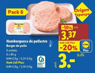 Hamburguesa De Pollastre
