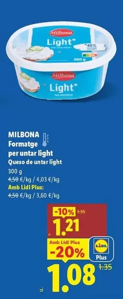 Milbona - Queso De Untar Light