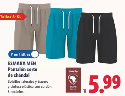 Esmara Men - Pantalon Corto De Chandal