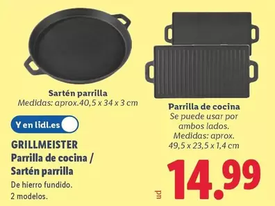 Grillmeister - Parrilla De Cocina/Sartén Parrilla