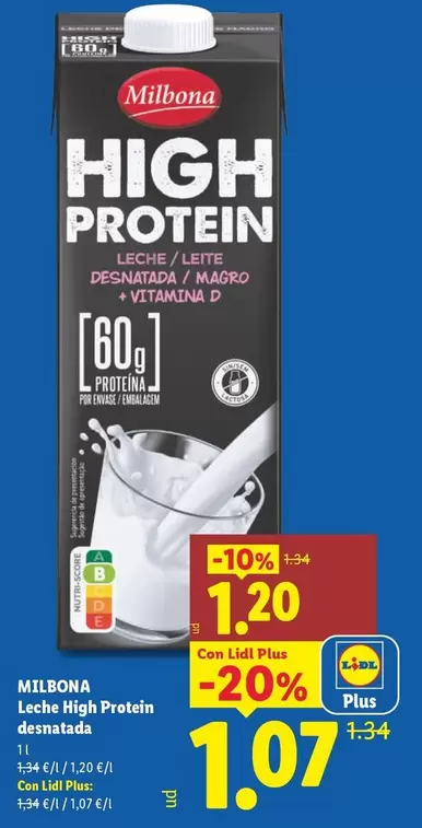 Milbona - Leche High Protein Densintada
