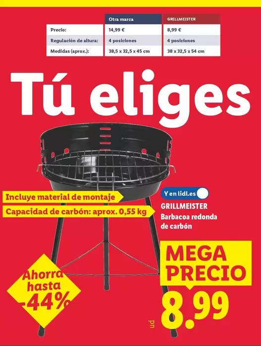 Grillmeister - Barbacoa Redonda De Carbón