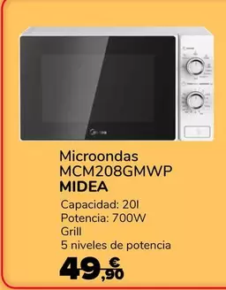 Midea - Microondas MCM208GMWP