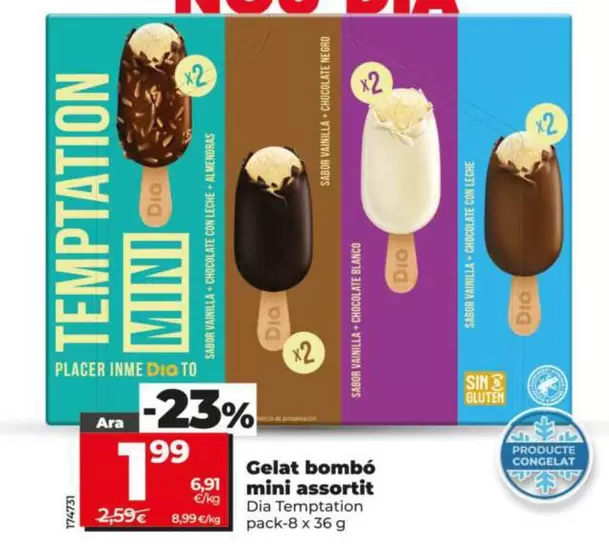 Dia Temptation - Helado Bombón Mini Surtido 