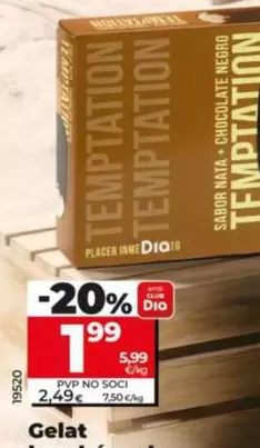 Dia Temptation - Helado Bombón Con Chocolate Negro 