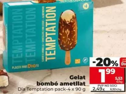 Dia Temptation - Helado Bombón Almendrado