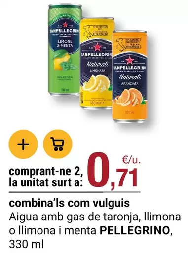 San Pellegrino - Aigua Amb Gas De Taronja, Llimona O Llimona I Menta