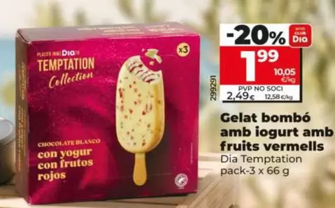 Dia Temptation - Helado Bombón Con Yogur Con Frutos Rojos