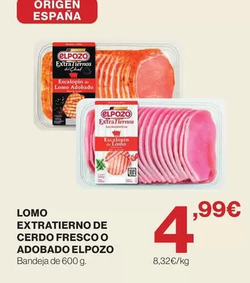 elpozo - Lomo Extratierno De Cerdo Fresco O Adobado