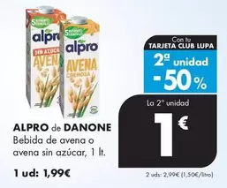 Danone - Alpro De Bebida De Avena O Avena Sin Azucar