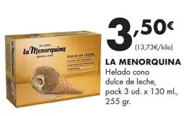 La Menorquina - Helado Cono Dulce De Leche
