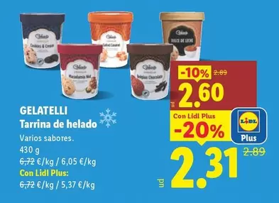Gelatelli - Tarrina De Helado