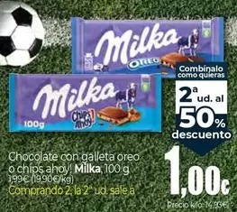 Milka - Chocolate Con Galleta Oreo O Chips Ahoy