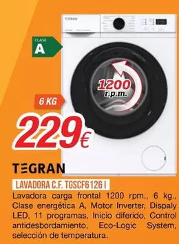 Tegran - Lavadora C.F. TGSCF6126 I