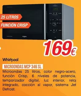 Whirlpool - Microondas MCP 346 SL