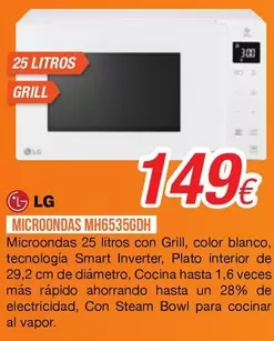 LG - Microondas MH6535GDH