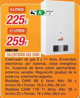 Cointra - Calentador Gas