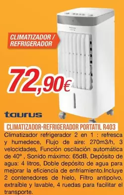 Taurus - Climatizador-Refrigerador Portatil