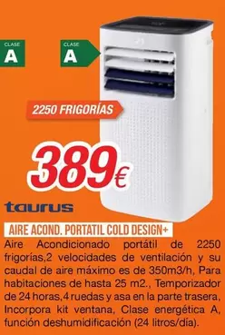 Taurus - Aire Acond. Portátil Cold Design+