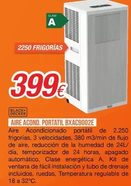 Black & Decker - Aire Acond. Portátil BXAC9002E