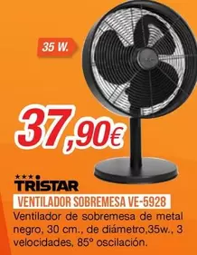 Tristar - Ventilador Sobremesa VE-5928