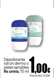 Ifa Unnia - Desodorante Roll On Dermo O Pieles Sensibles