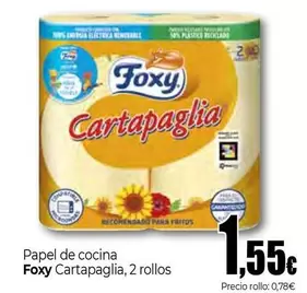 Foxy - Papel De Cocina Cartapaglia, 2 Rollos