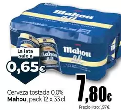 Mahou - Cerveza Tostada 0,0%