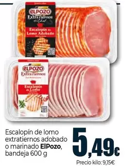 Elpozo - Escalopín De Lomo Extratiernos Adobado O Marinado