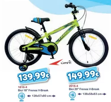 Bici 18" Frenos V-Break