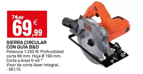 Sierra Circular Con Guja B&d