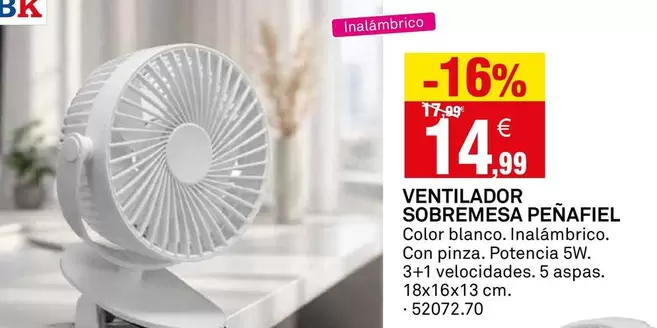 Selectos Peñarada - Ventilador Sobremesa